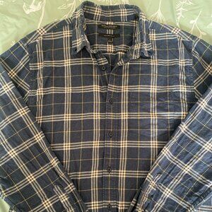 Banana Republic Plaid Flannel Shirt-Men's Large